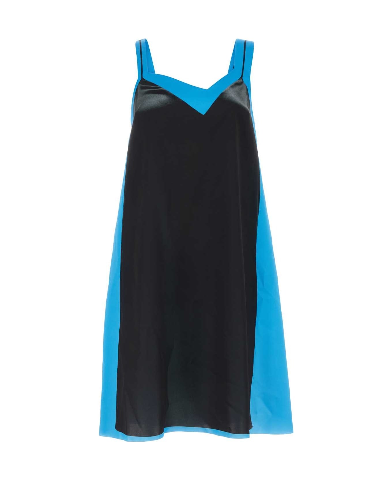 Printed Tech Fabric Mini Dress - 1