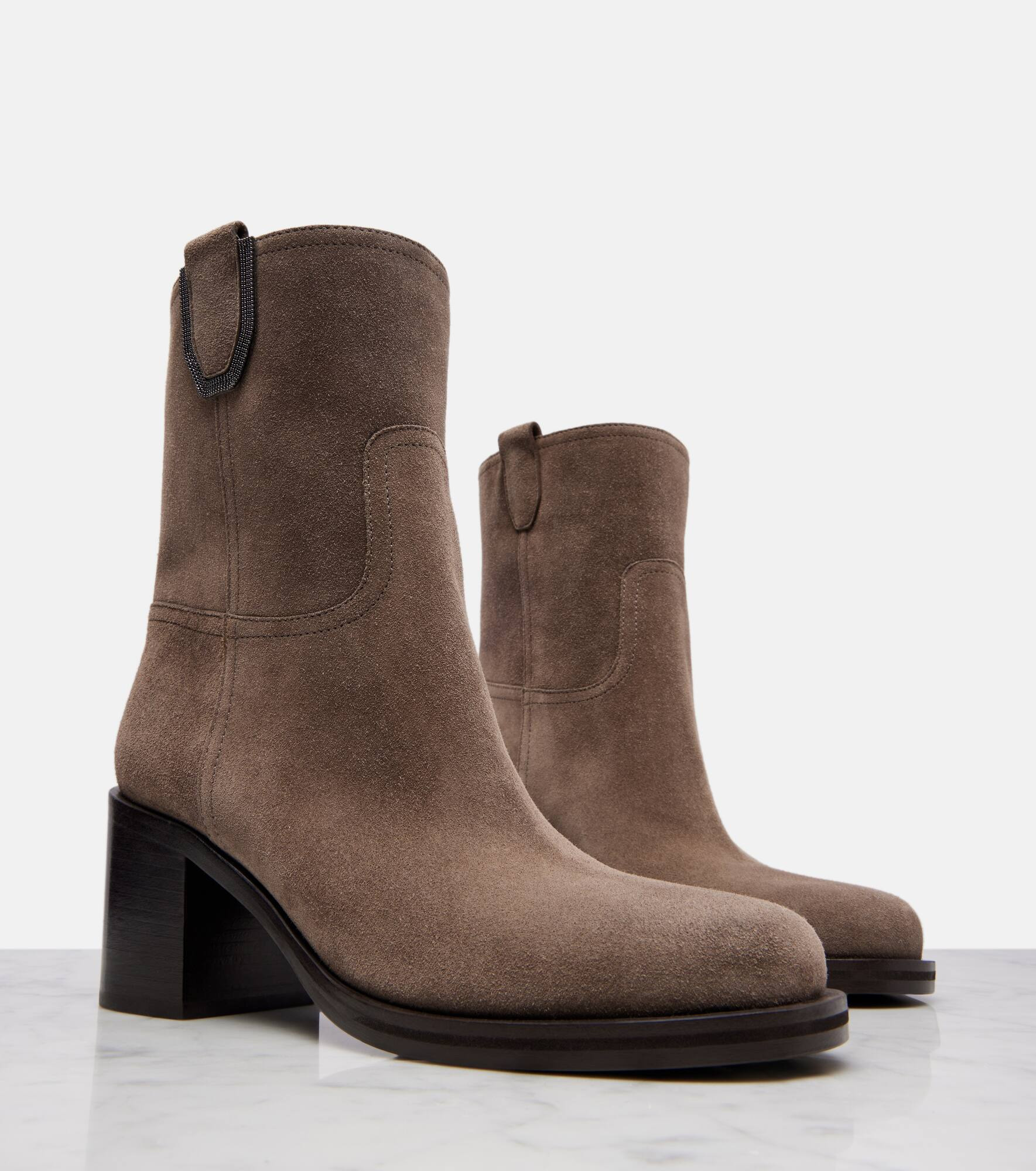 Suede ankle boots - 5