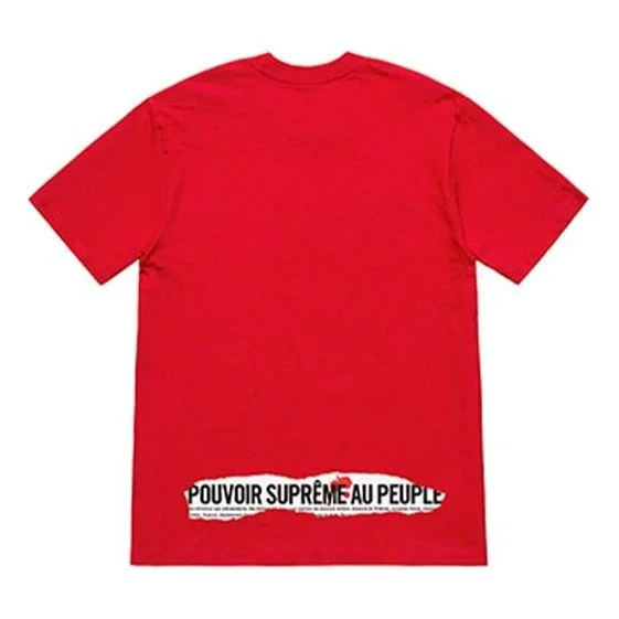 Supreme SS19 Headline Tee Red Slogan logo Short Sleeve Unisex SUP-SS19-761 - 1