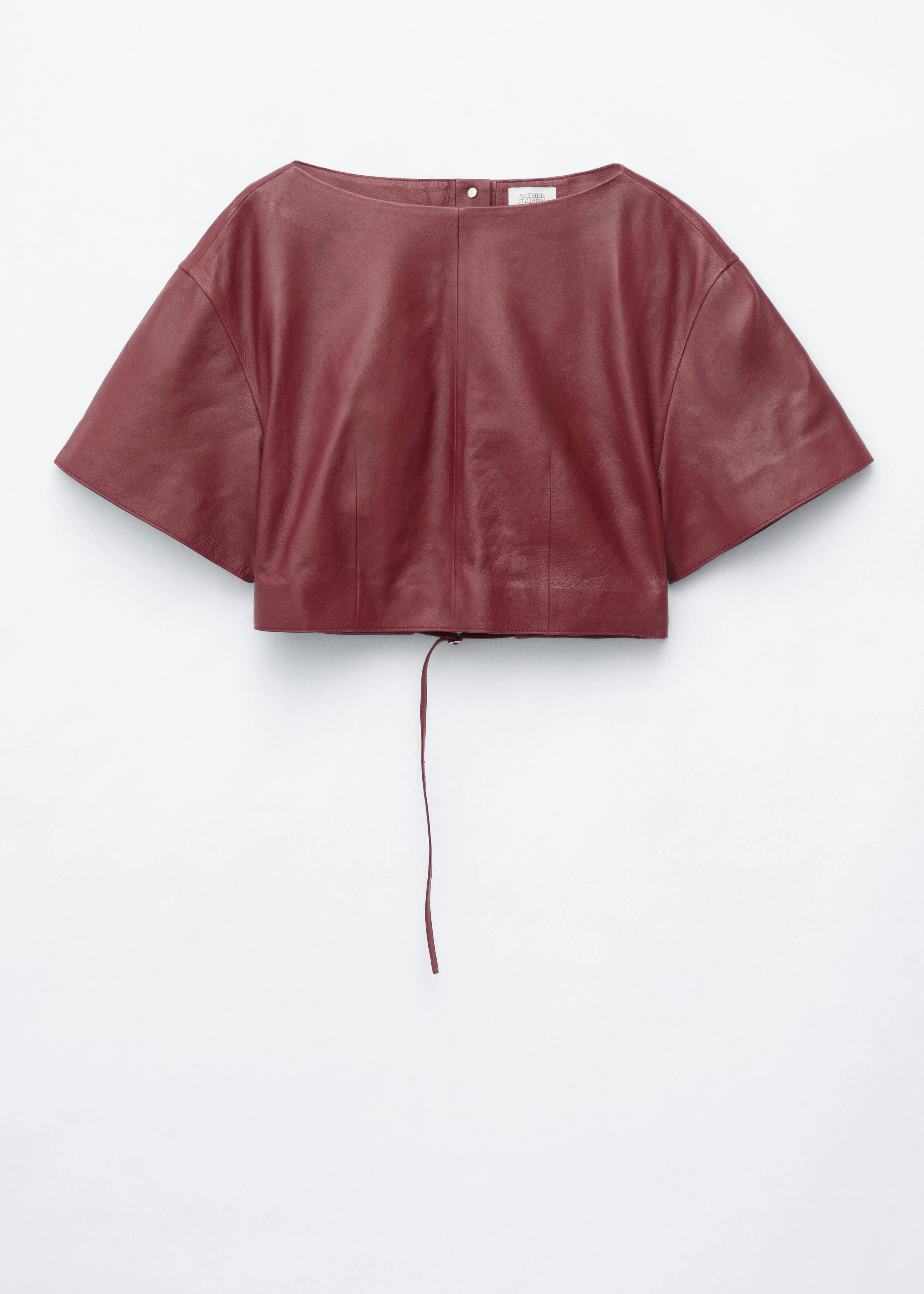 Tie-Back Leather Top - 1
