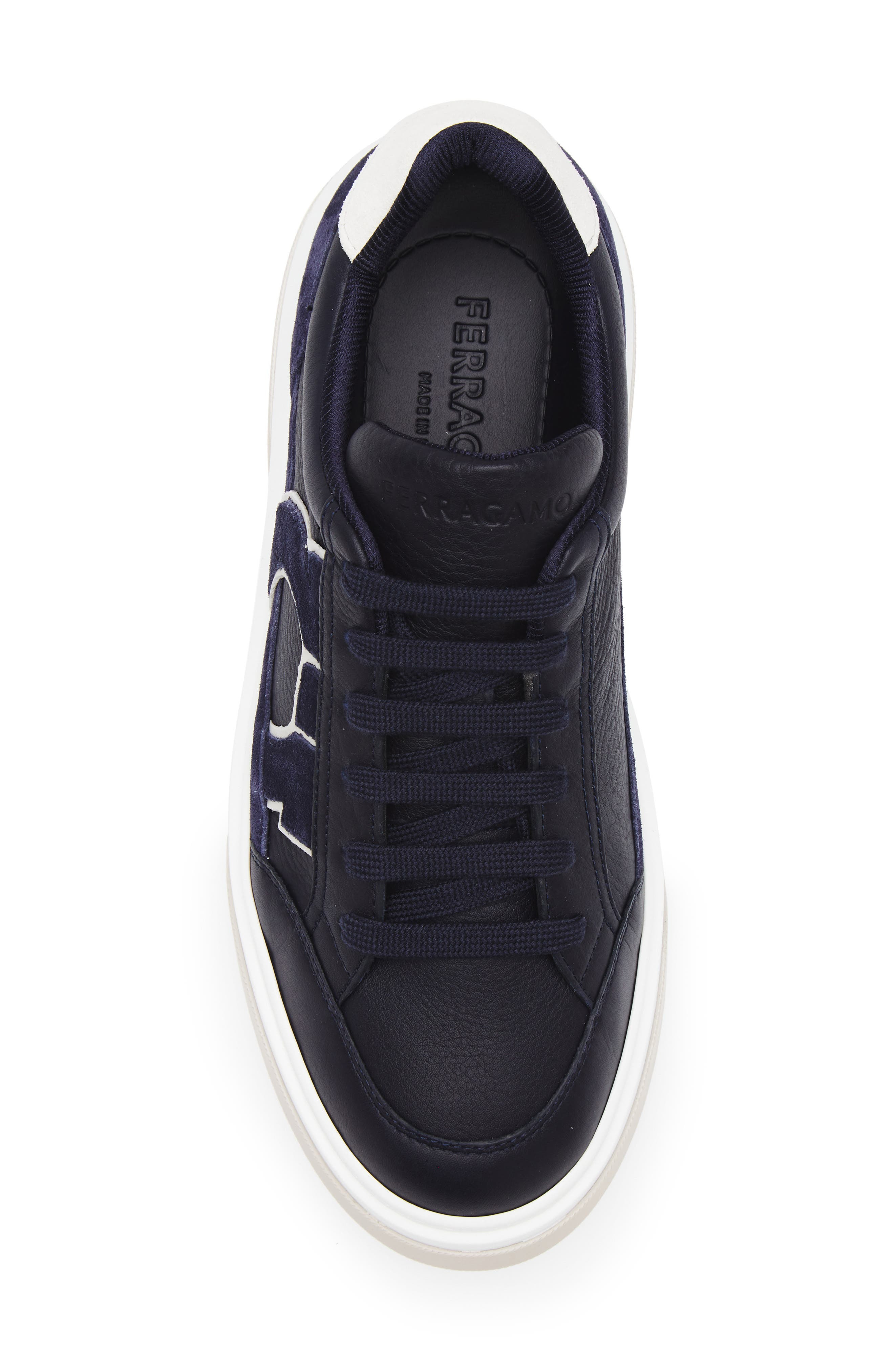 FERRAGAMO Cassina Gancio Low Top Sneaker in Navy Haze at Nordstrom - 5