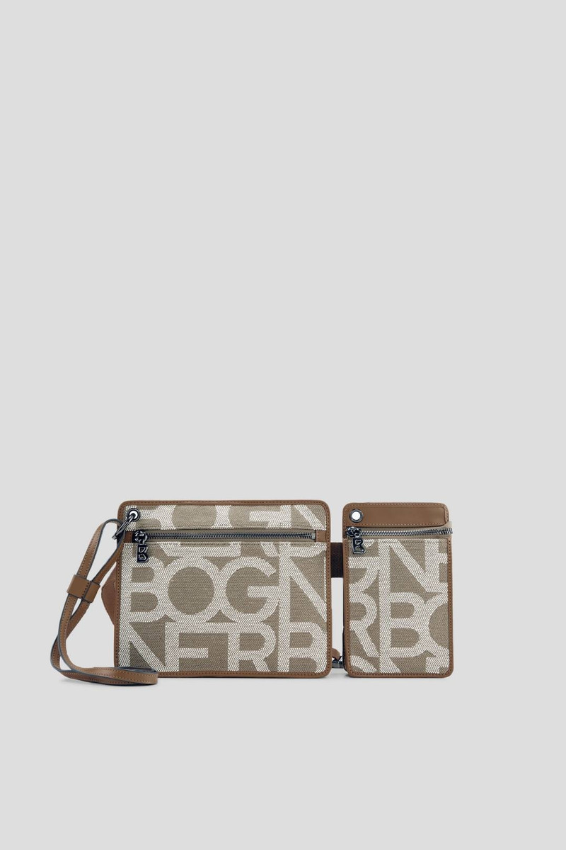 PANY ALISAR MULTIPOCKET BELT BAG IN BEIGE/WHITE 1
