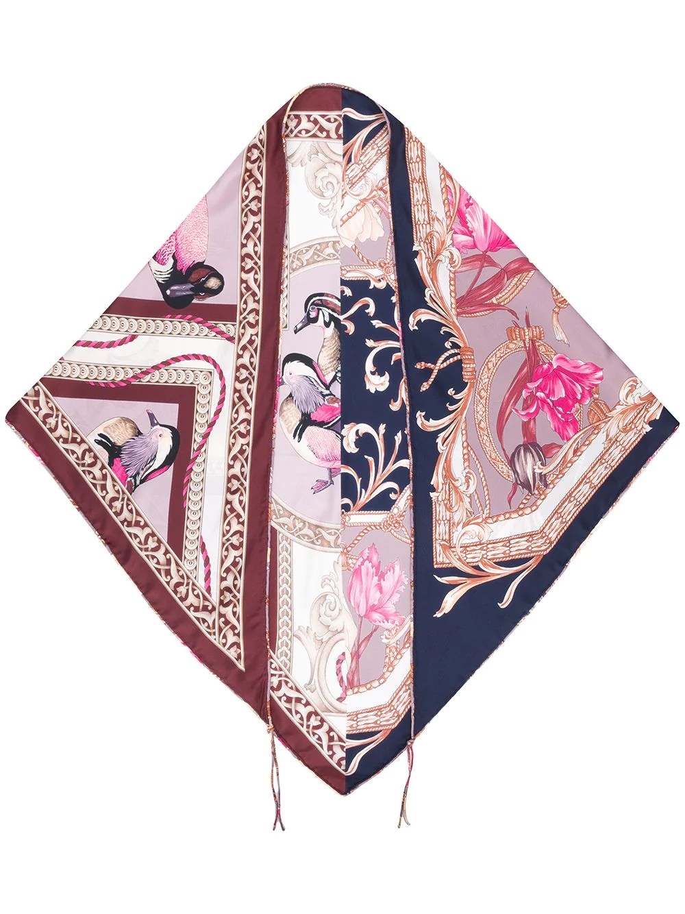 Elizabeth-print silk scarf - 1