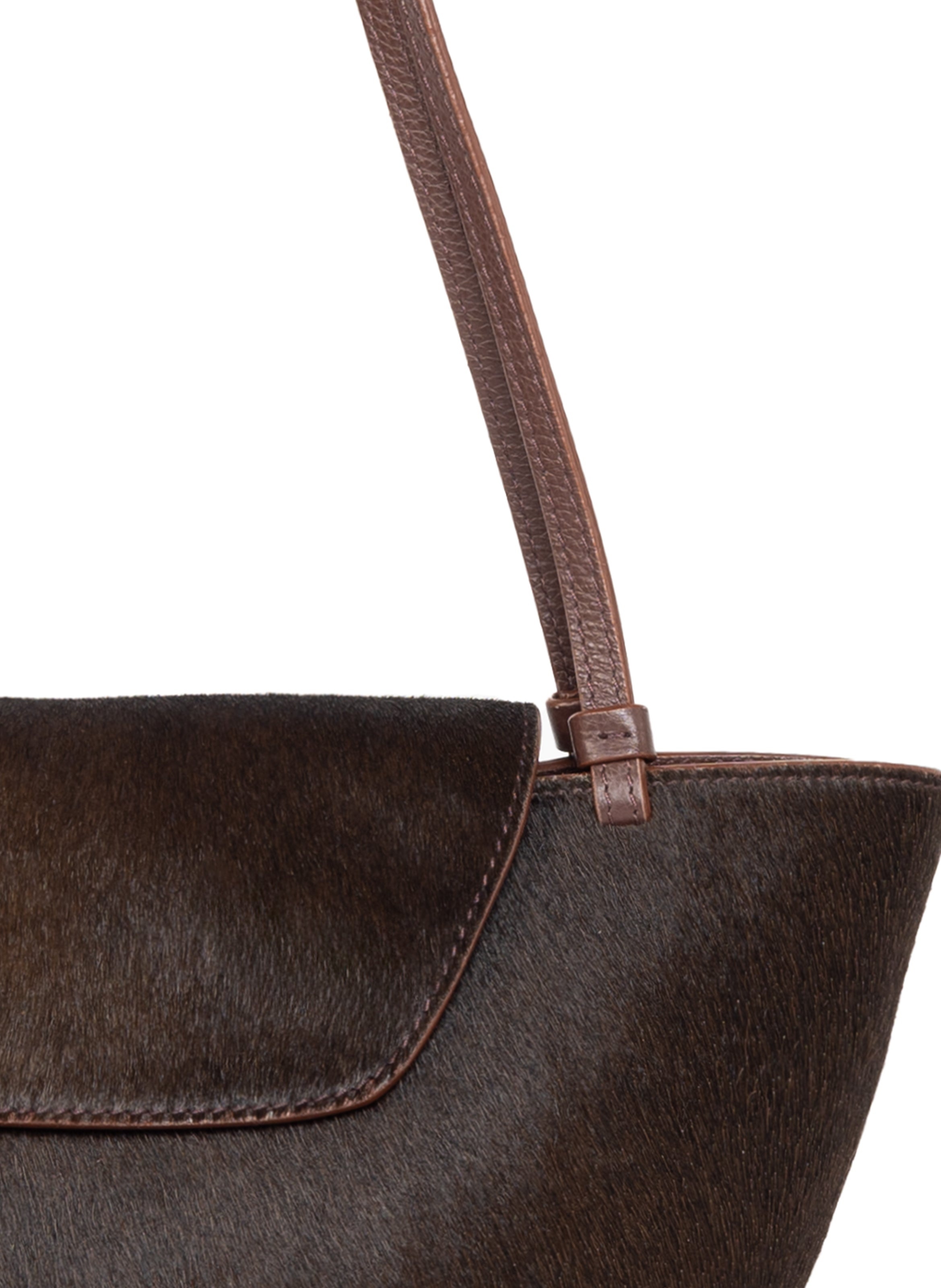 Courrier Tote Calf Leather Dark Brown 4