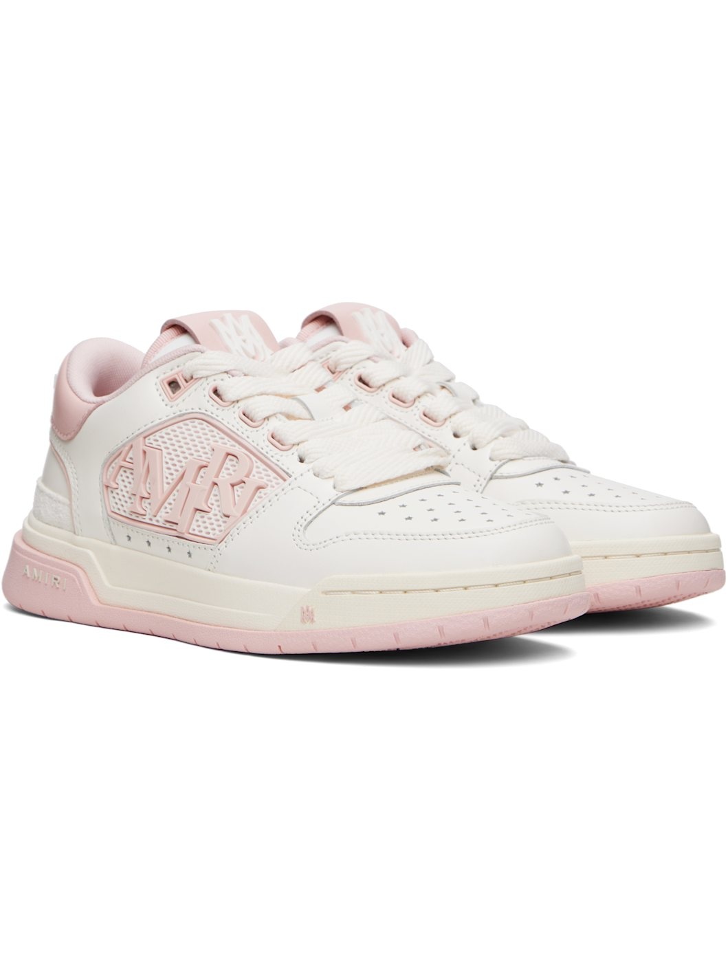 Pink & White Classic Low Sneakers - 4