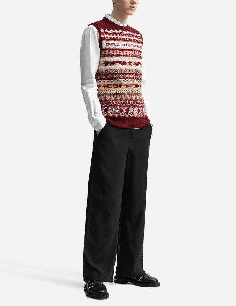 CHARLES JEFFREY LOVERBOY FINE FAIRISLE VEST outlook
