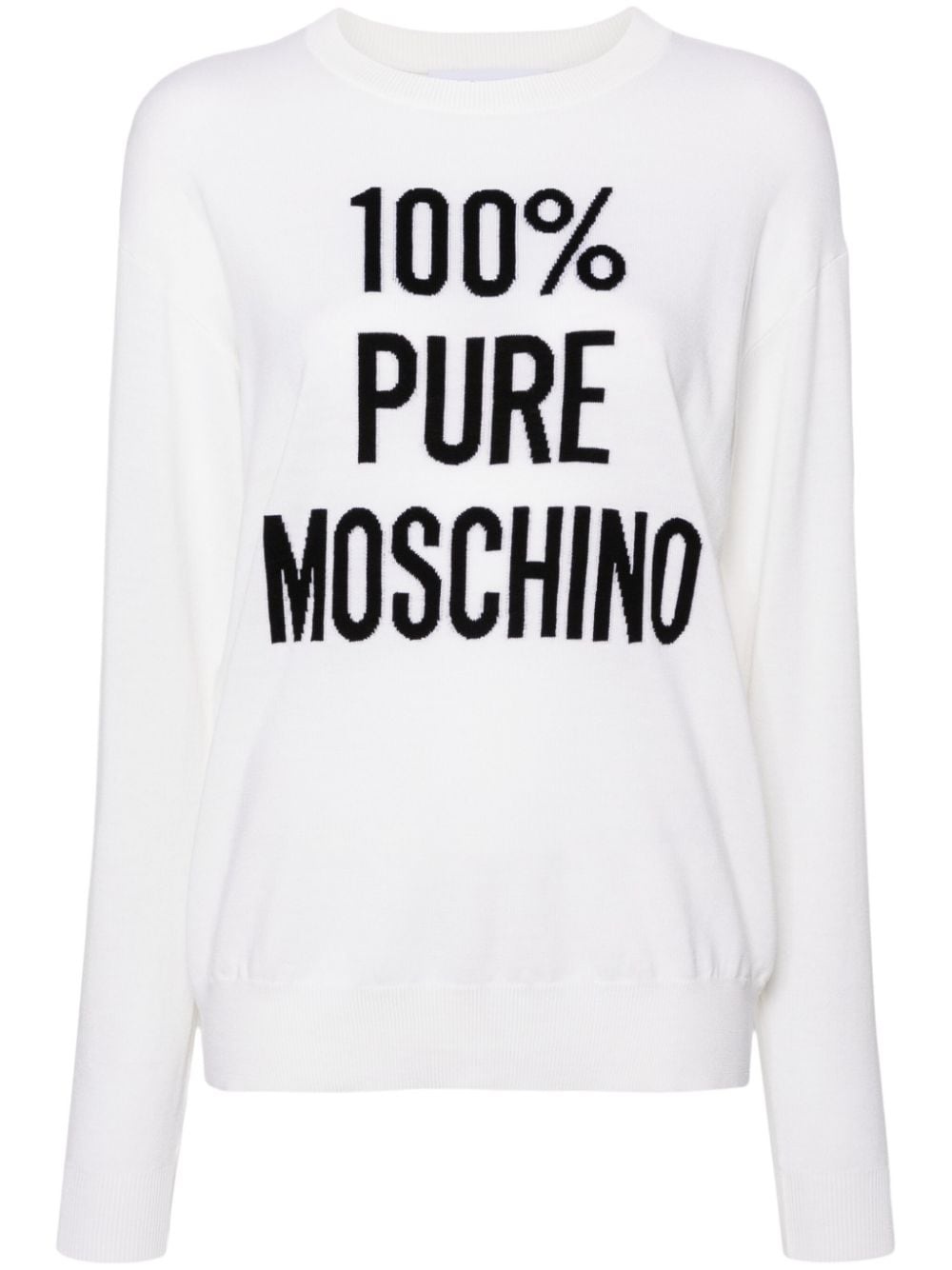 slogan intarsia-knit jumper - 1