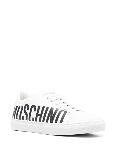 Moschino logo-lettering lace-up sneakers outlook