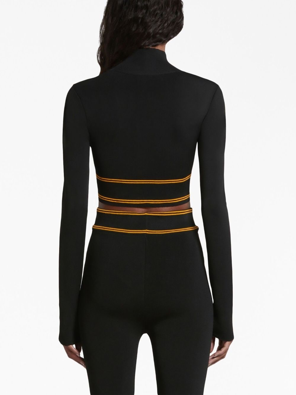 logo intarsia-knit cropped jumper - 4