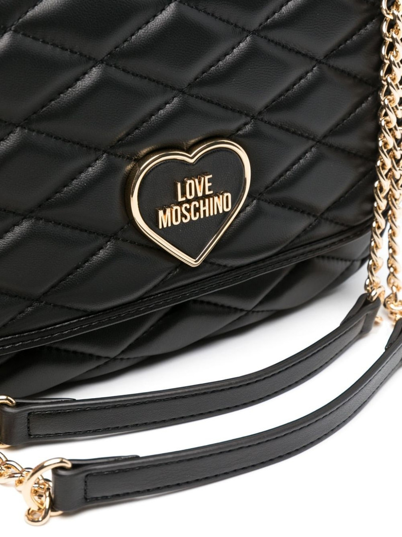logo-lettering matelassÃ© shoulder bag 4