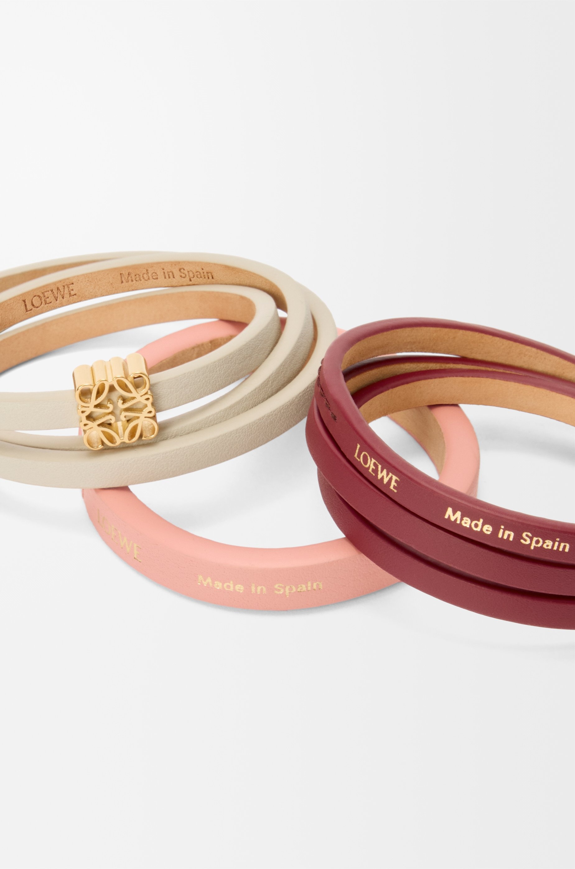 Twist double bracelet in calfskin - 3