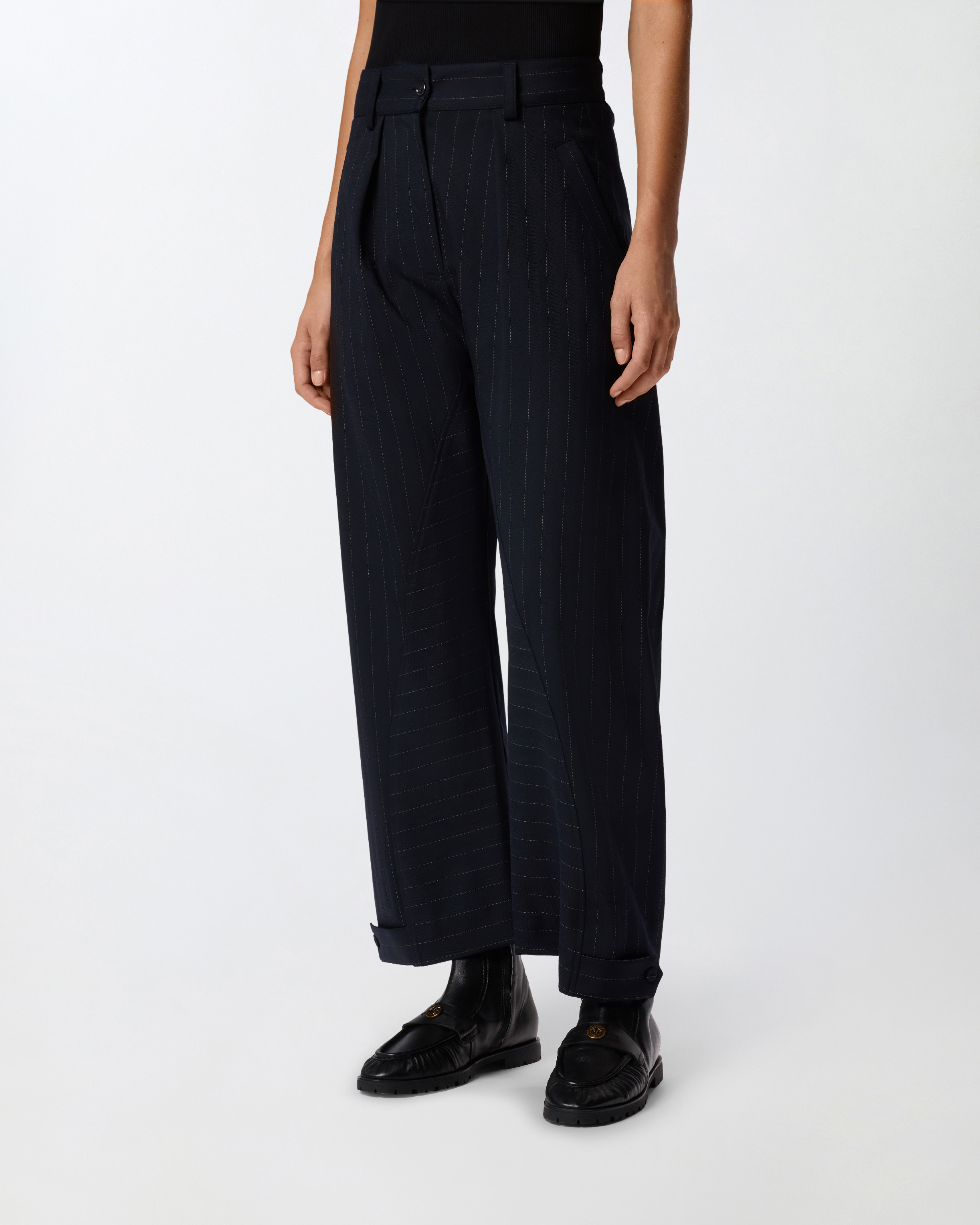 PINSTRIPE WOOL BALLOON TROUSERS - 3