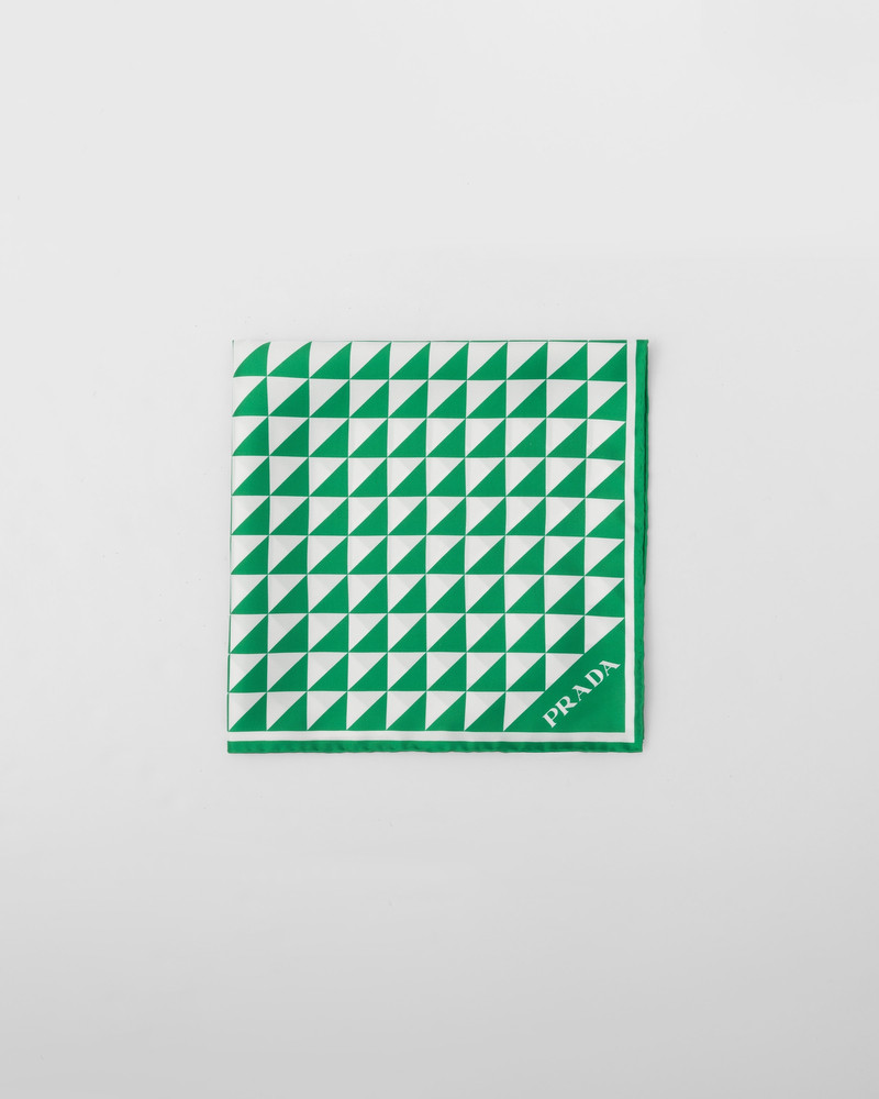 Printed silk twill scarf 1