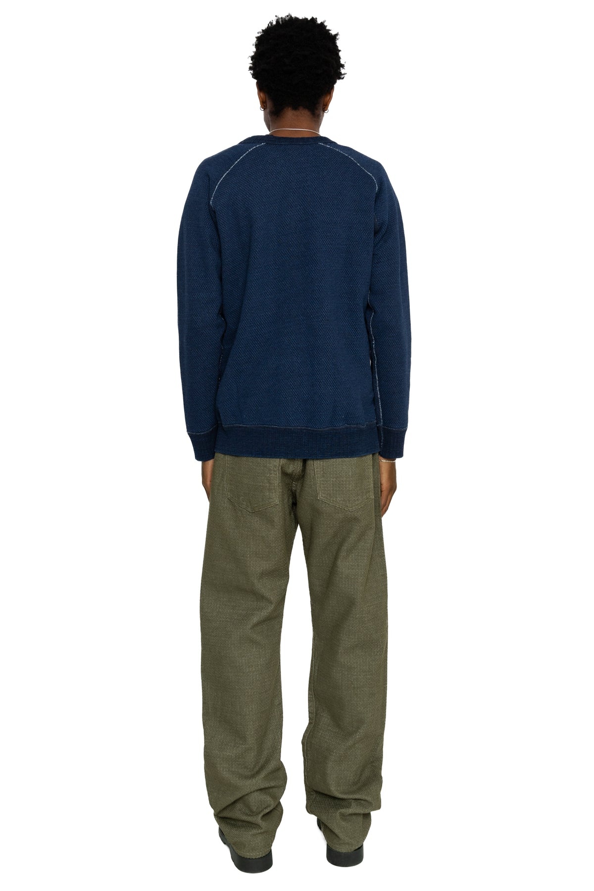 Yarn Dyed Indigo Sweatshirt - Indigo Sashiko - 5