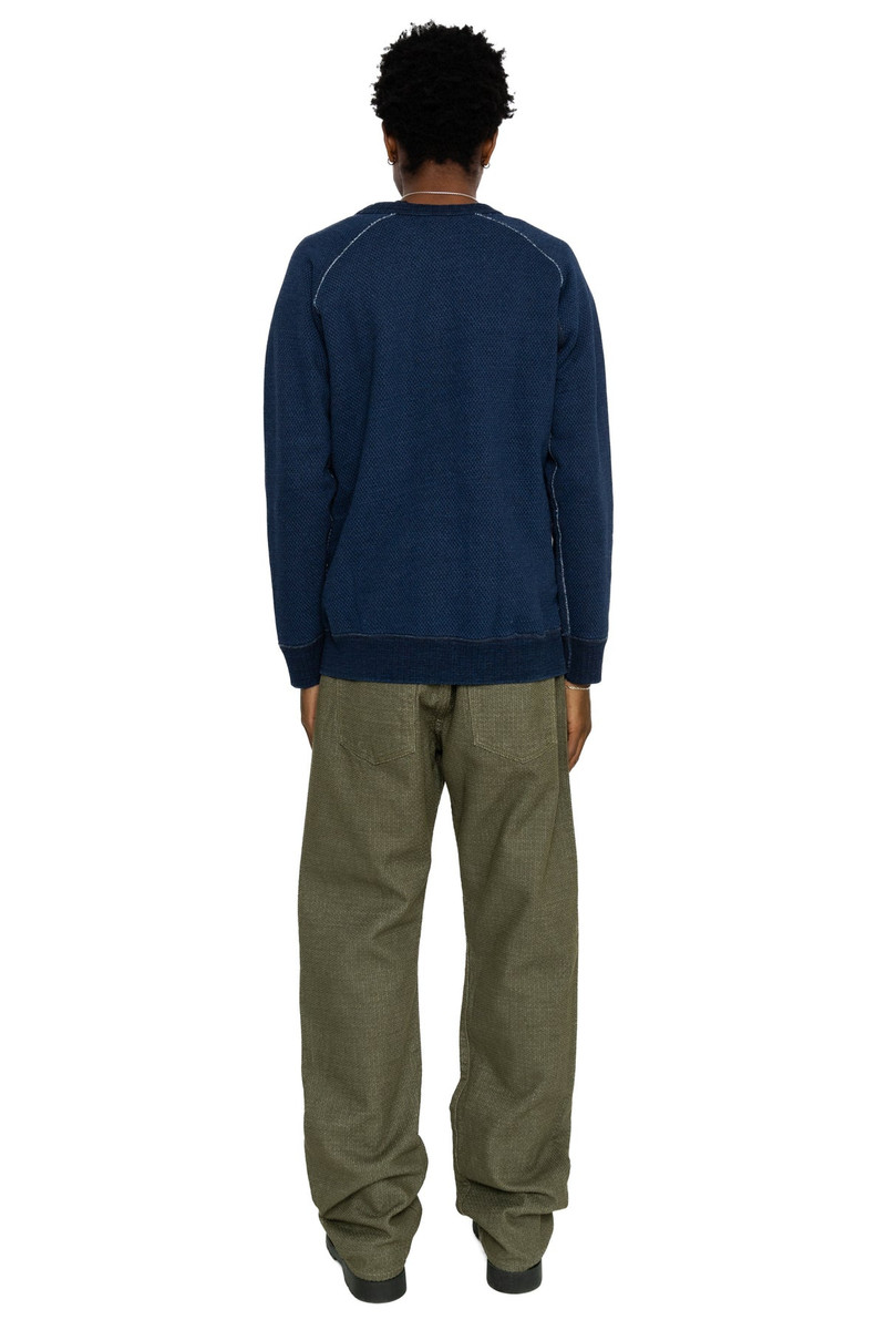 Yarn Dyed Indigo Sweatshirt - Indigo Sashiko 5