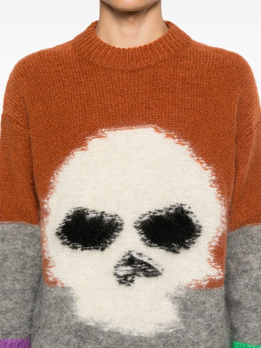 skull intarsia-knit sweater - 6
