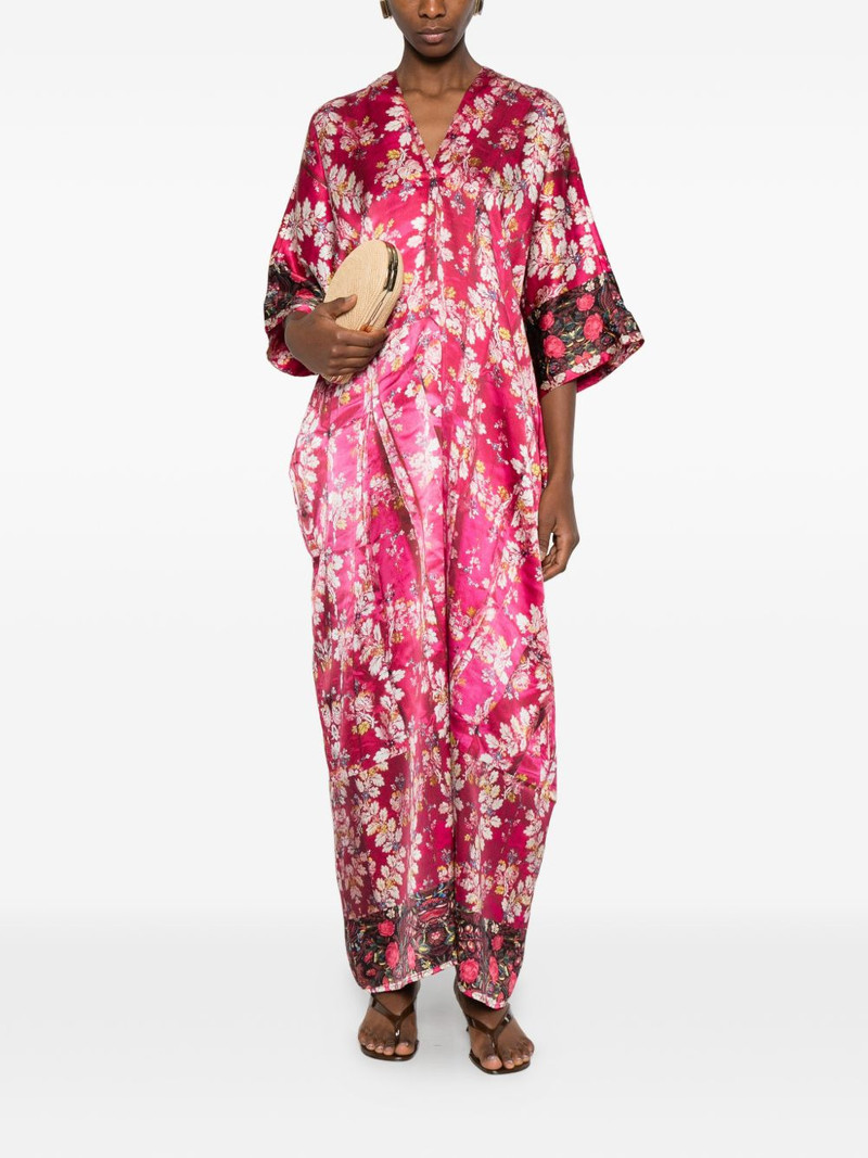 floral V-neck maxi dress 3
