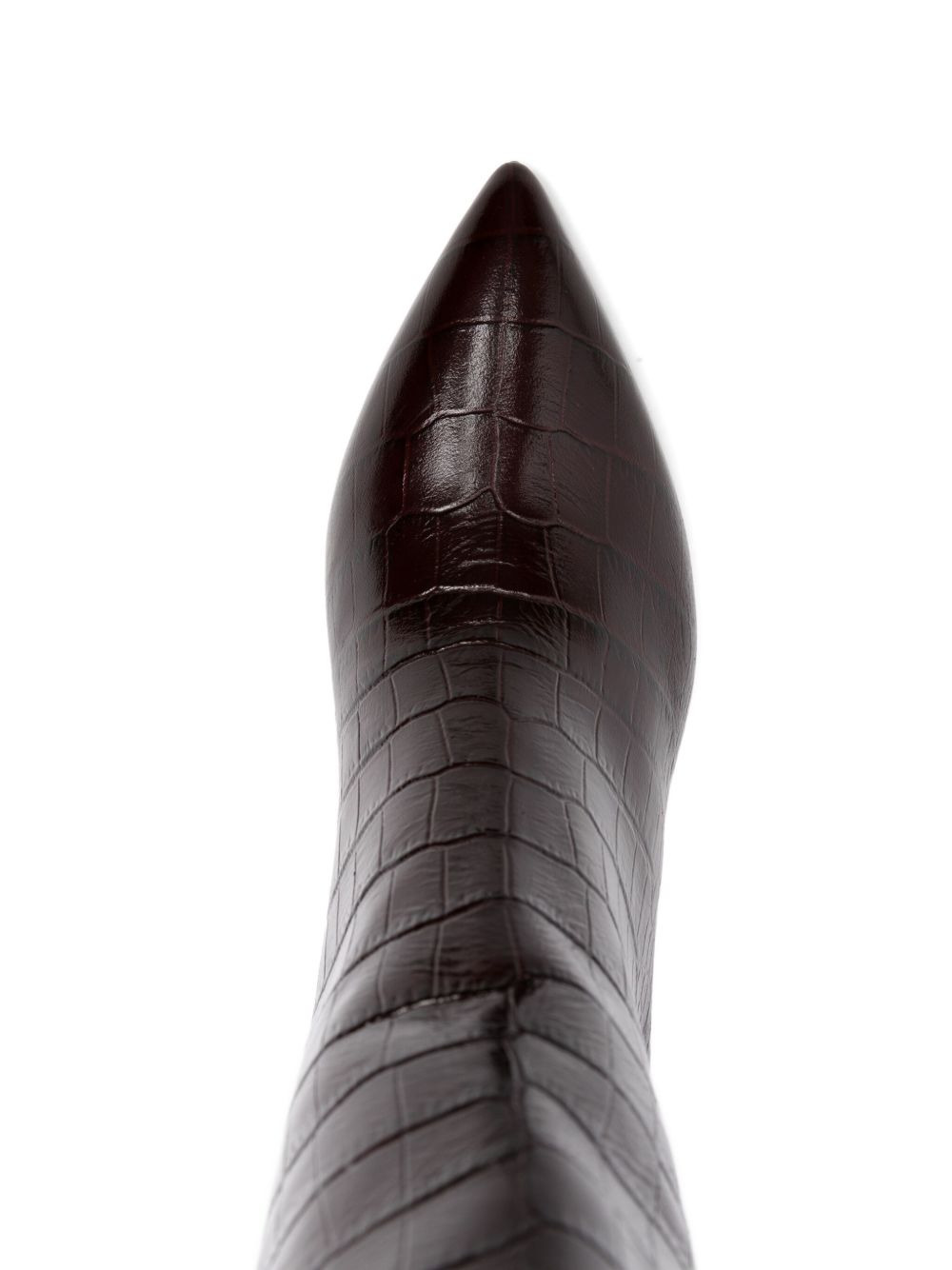 77mm high-heeled leather boots - 4