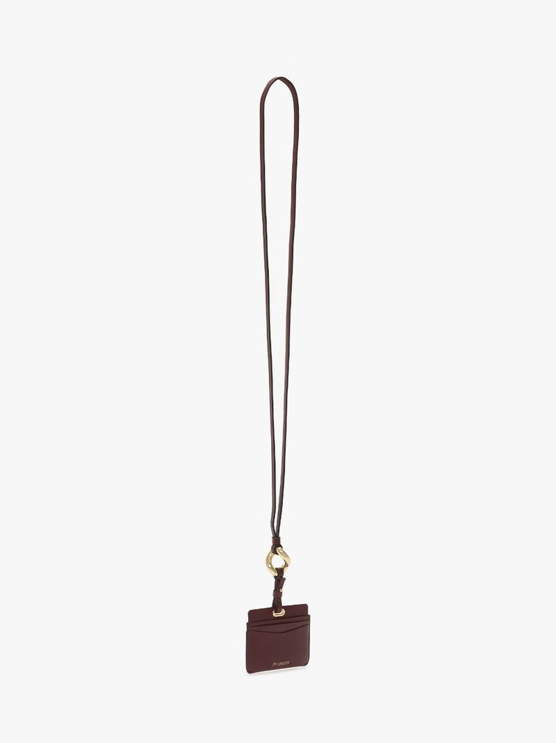 JW Anderson LEATHER CARDHOLDER WITH CHAIN LINK STRAP outlook
