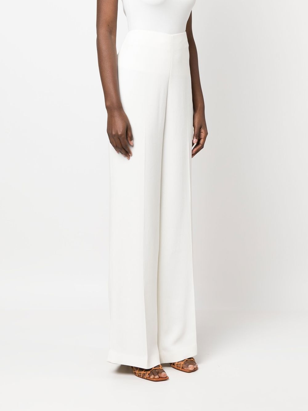 high-waisted flared trousers - 3