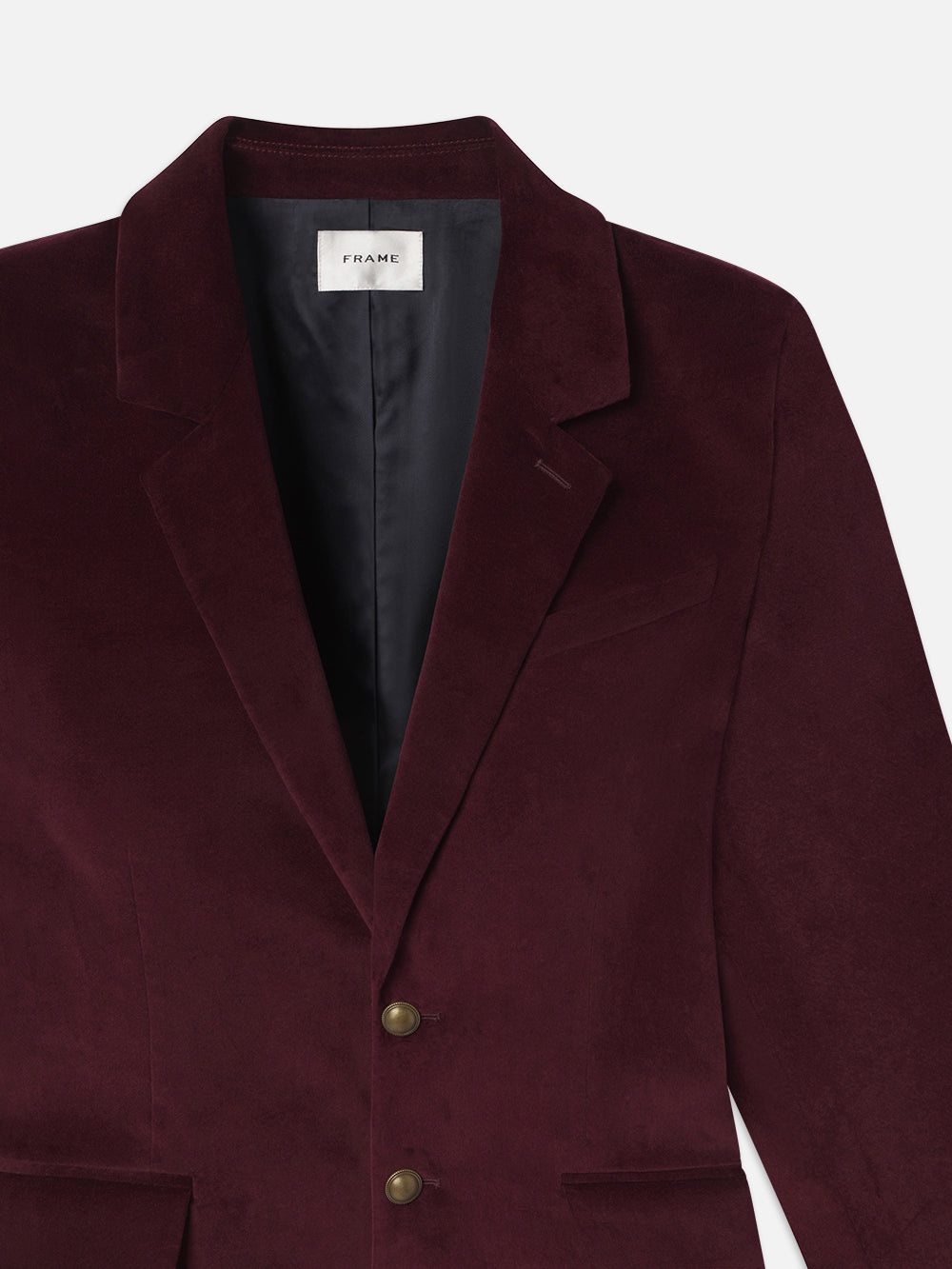 Everyday Velvet Blazer in Wine - 3