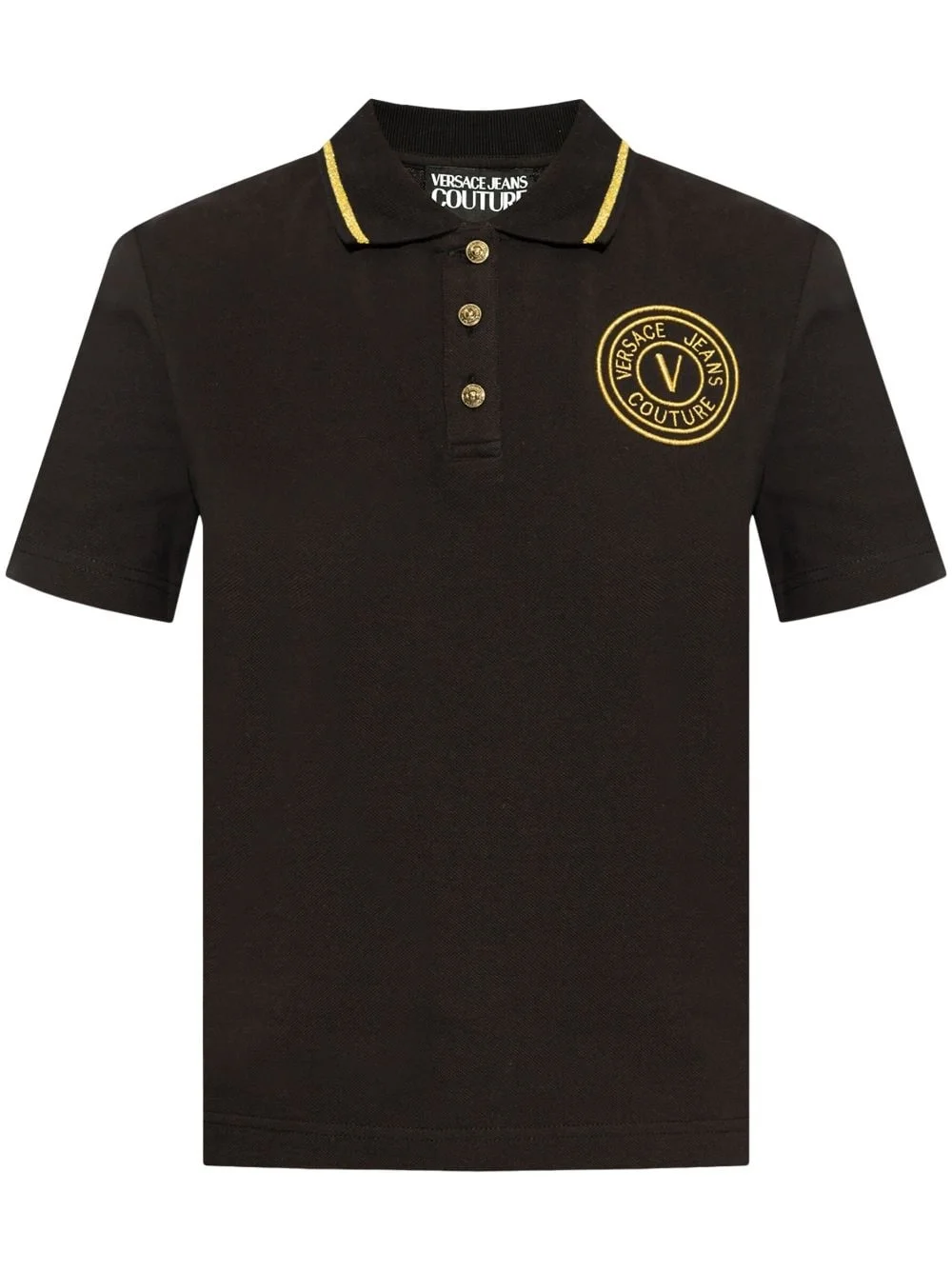 embroidered-logo cotton polo shirt - 1