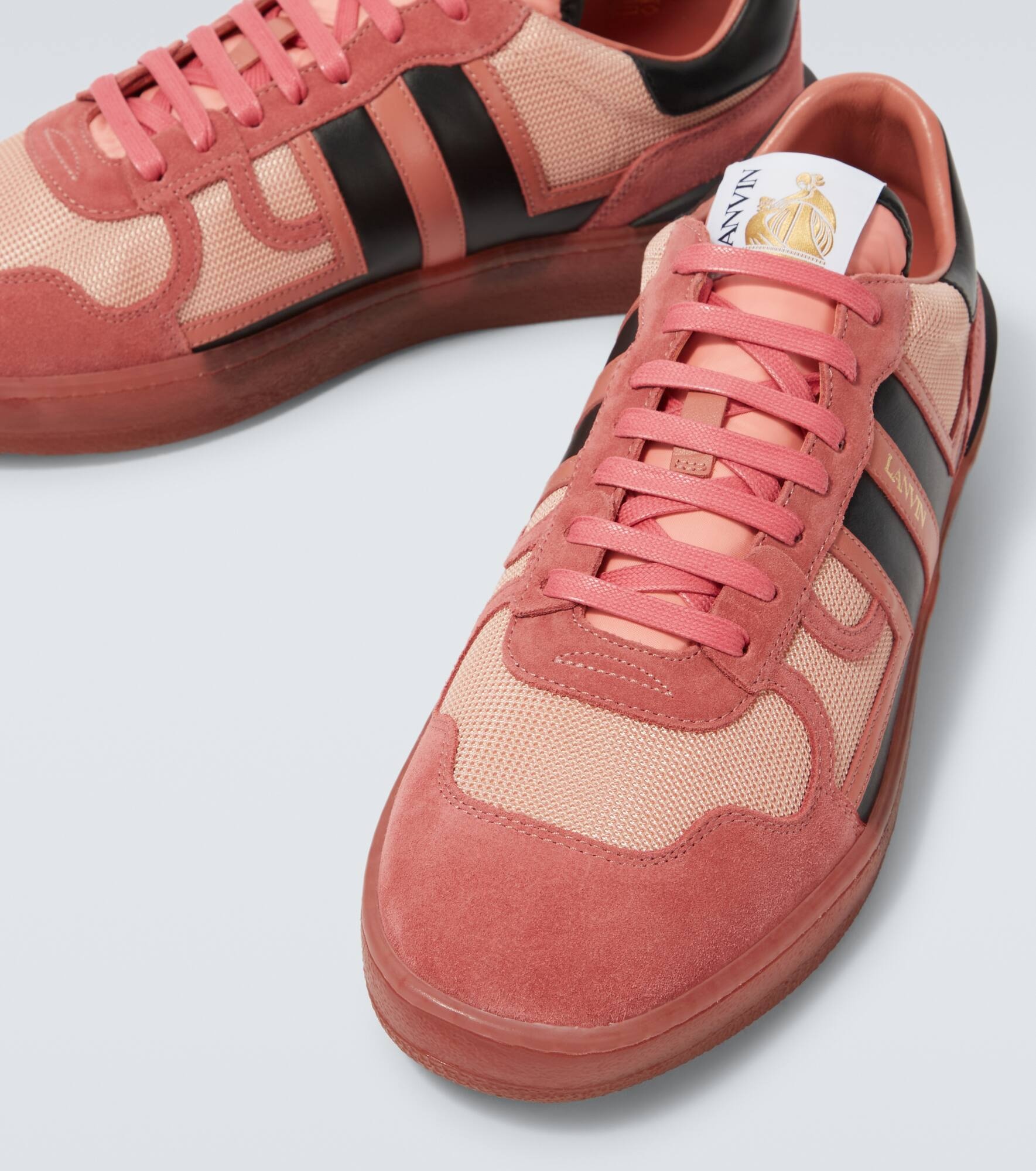 Clay suede-trimmed sneakers - 3