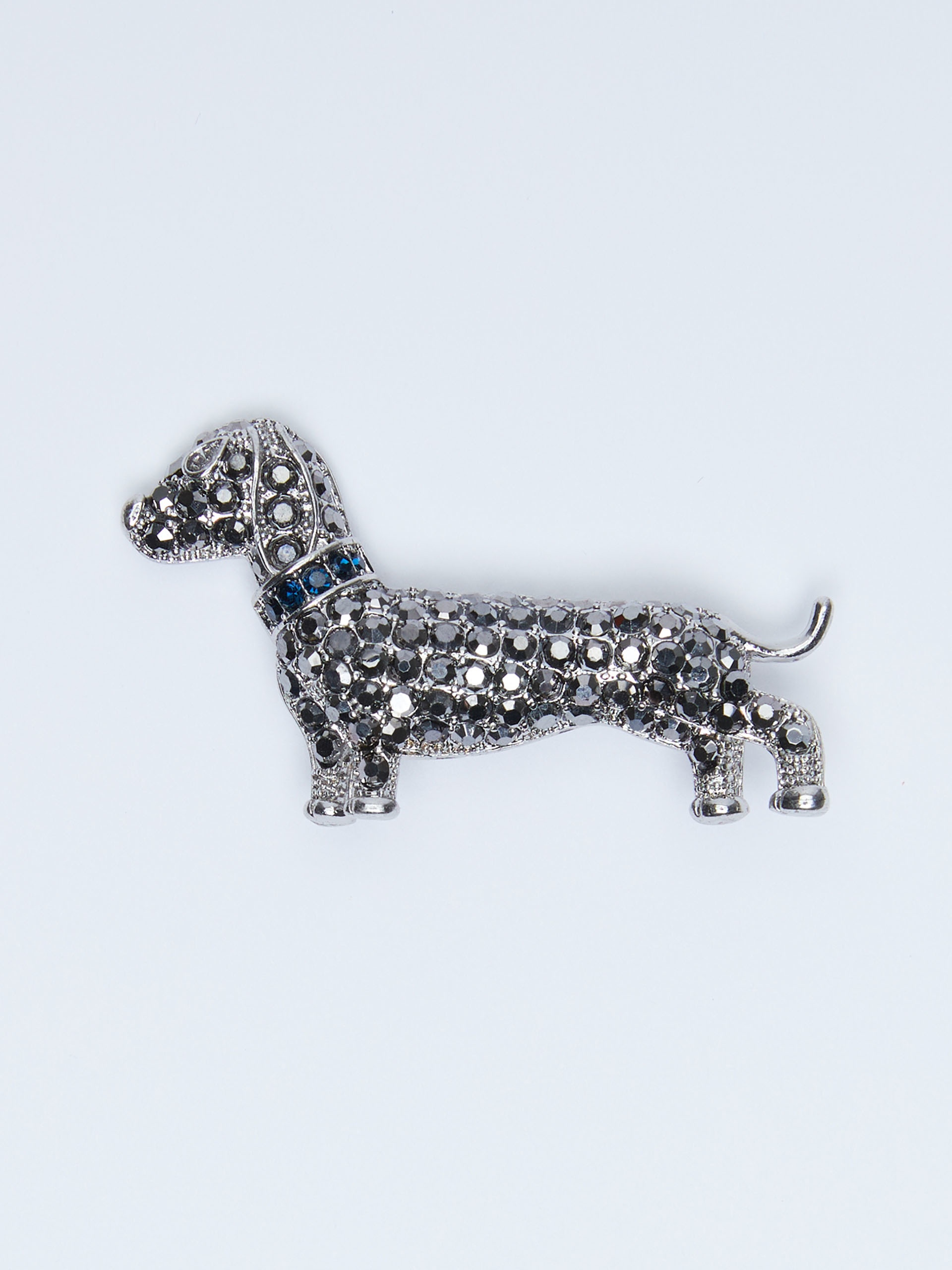 GERARDA Metal and glass brooch - 1