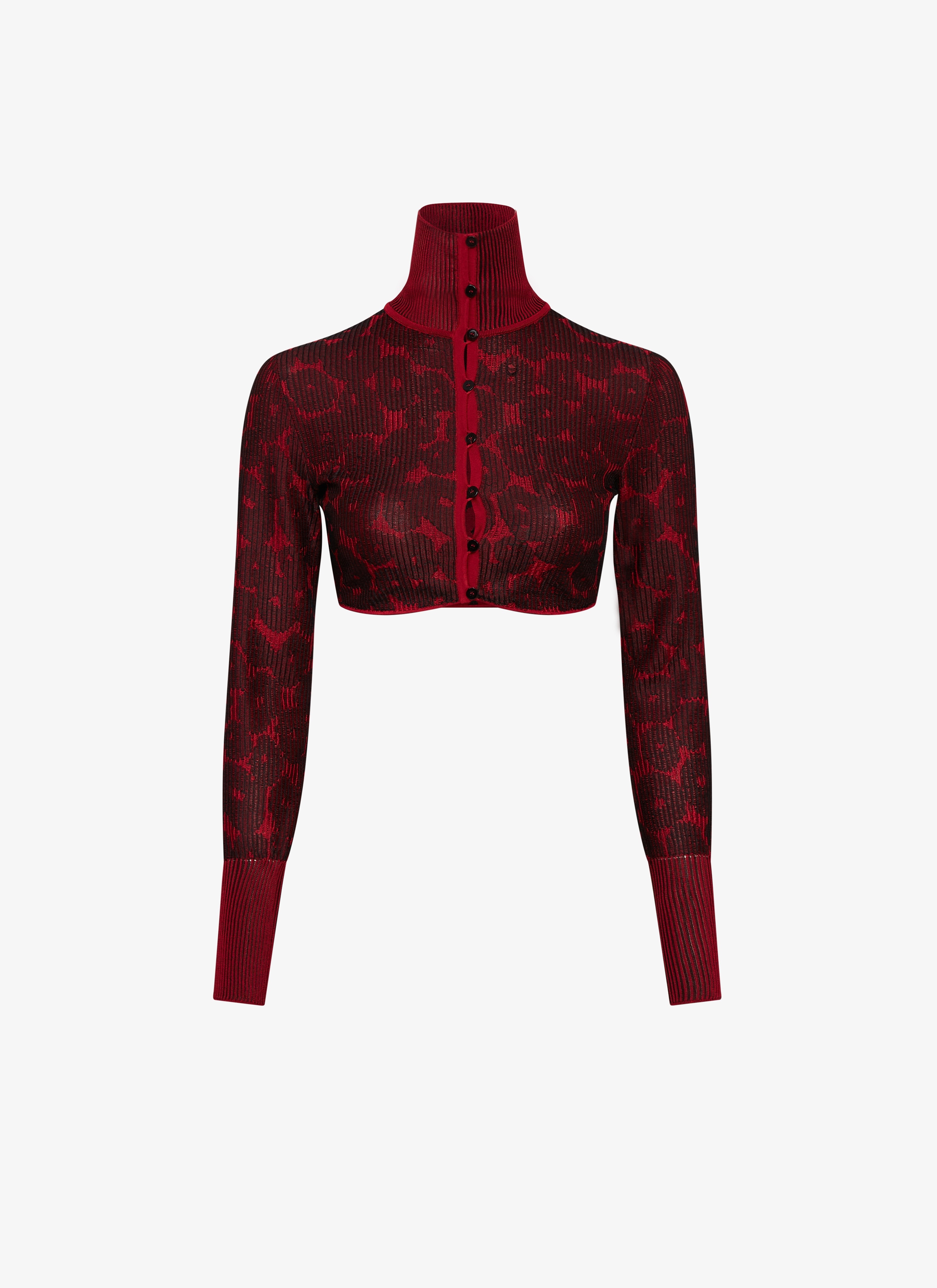 JACQUARD CRINOLINE CARDIGAN - 1