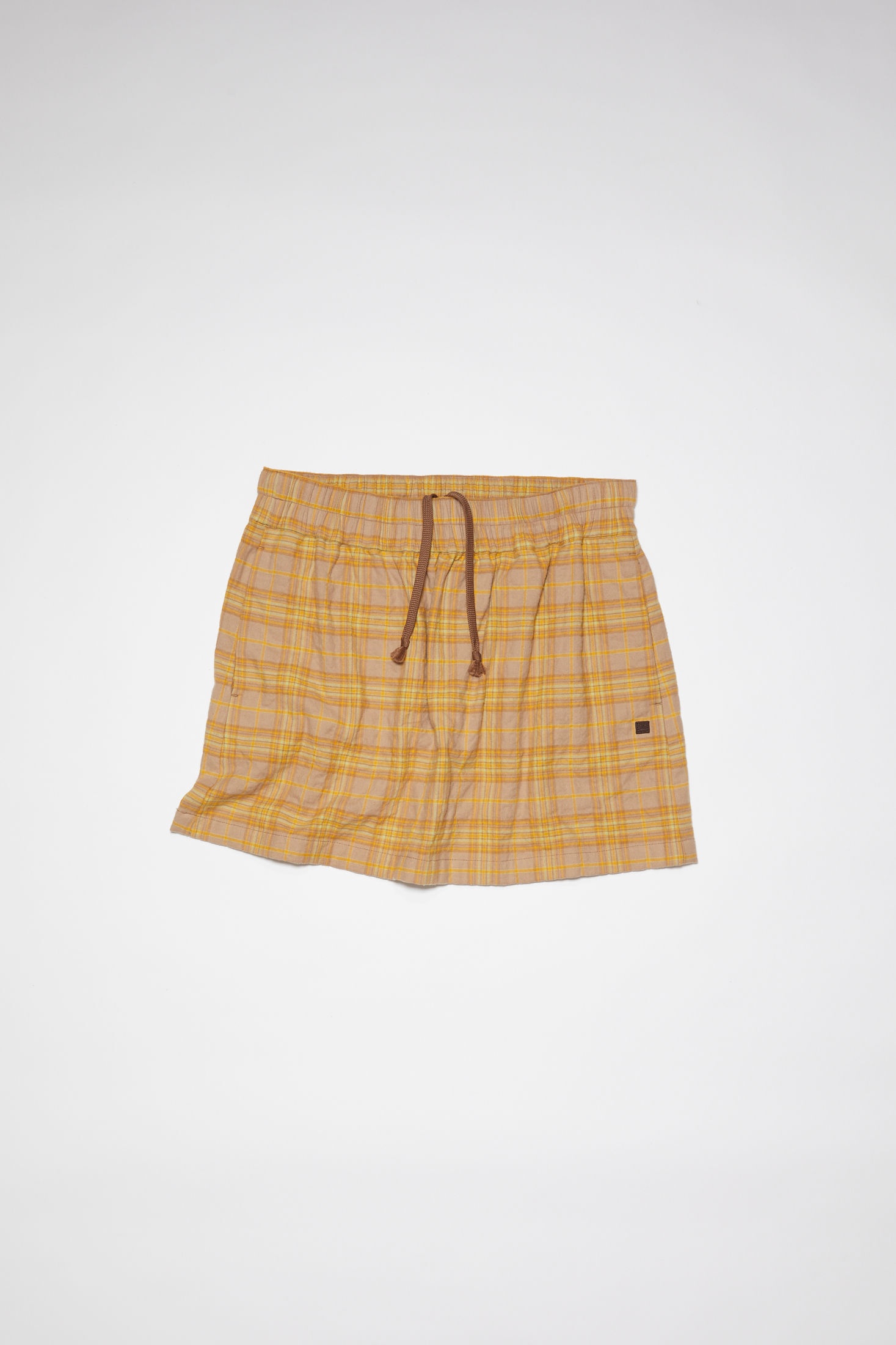 Check skirt - Brown/orange - 1