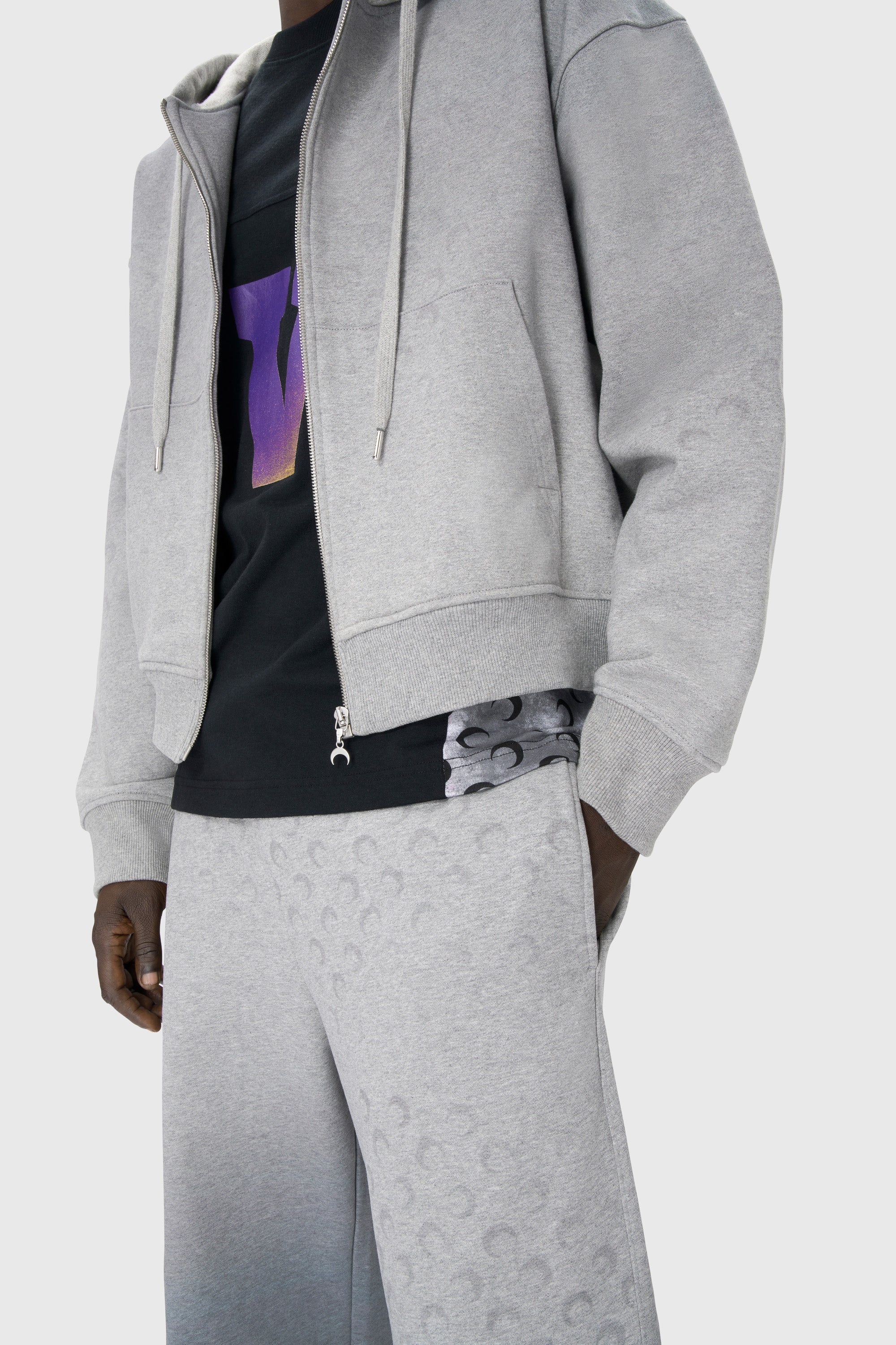 Moon Faded Fleece Zipped Hoodie - 6