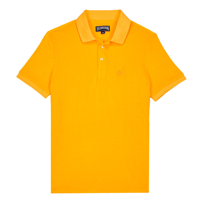 Men Terry Polo Shirt Solid 1