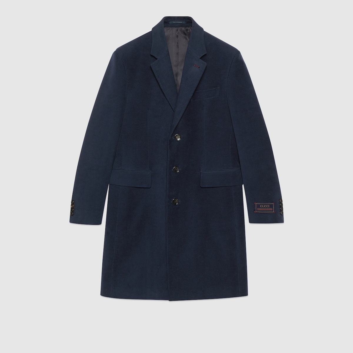 Smooth coat with Gucci Web label - 1