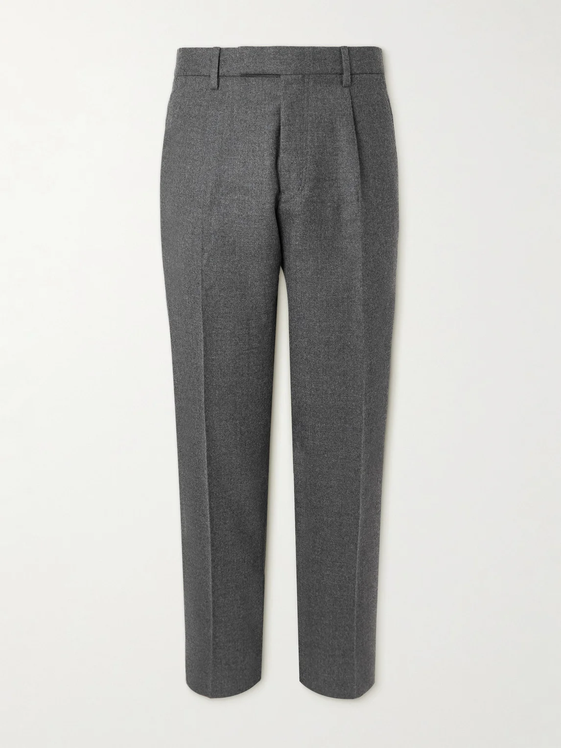 Tapered Pleated Wool Trousers - 1