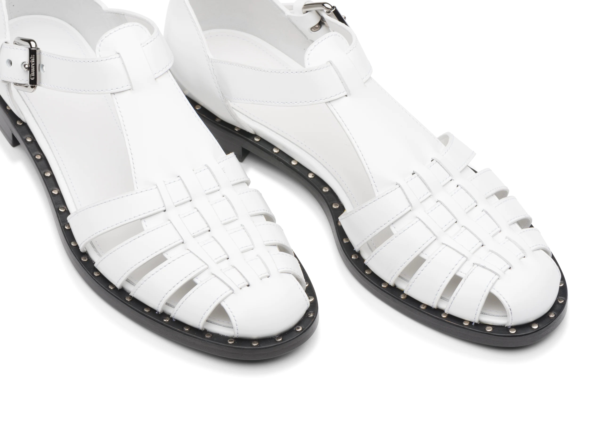 Kelsey met
Calf Leather Sandal Stud White - 4