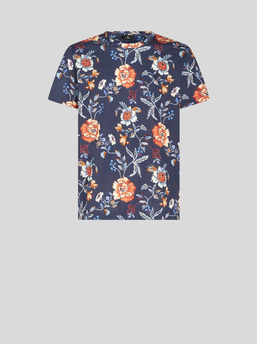 FLORAL-PRINT T-SHIRT WITH LOGO - 1
