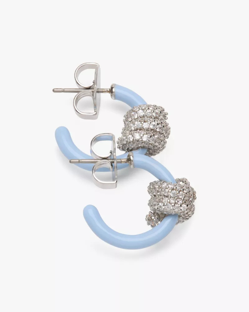 Ropes & Knots Pave Huggies 3