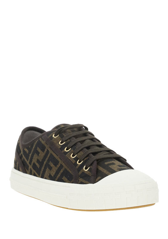 Fendi Men Monochrome Sneakers - 2