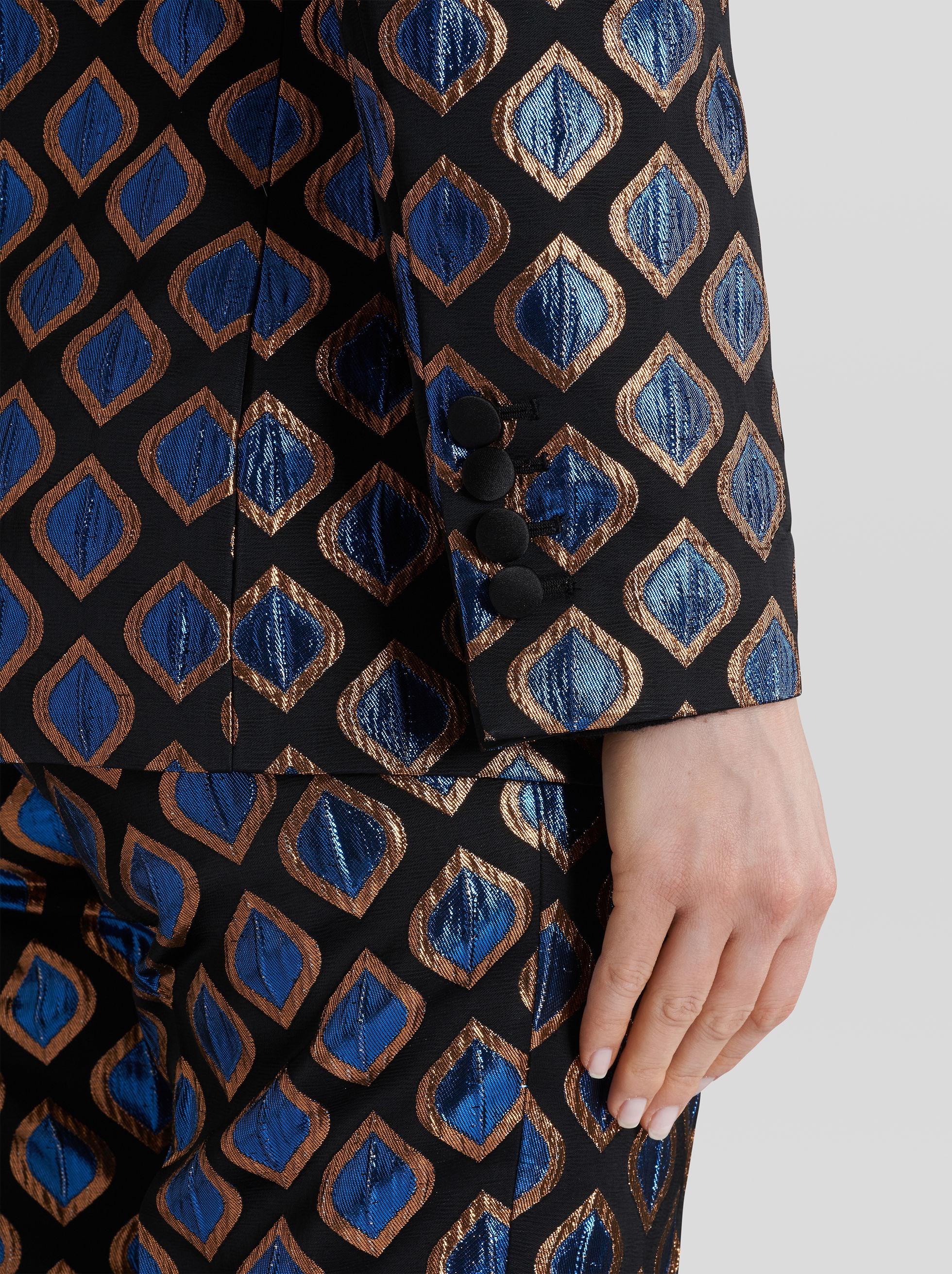 JACQUARD JACKET WITH TIE-PRINT DESIGN - 2