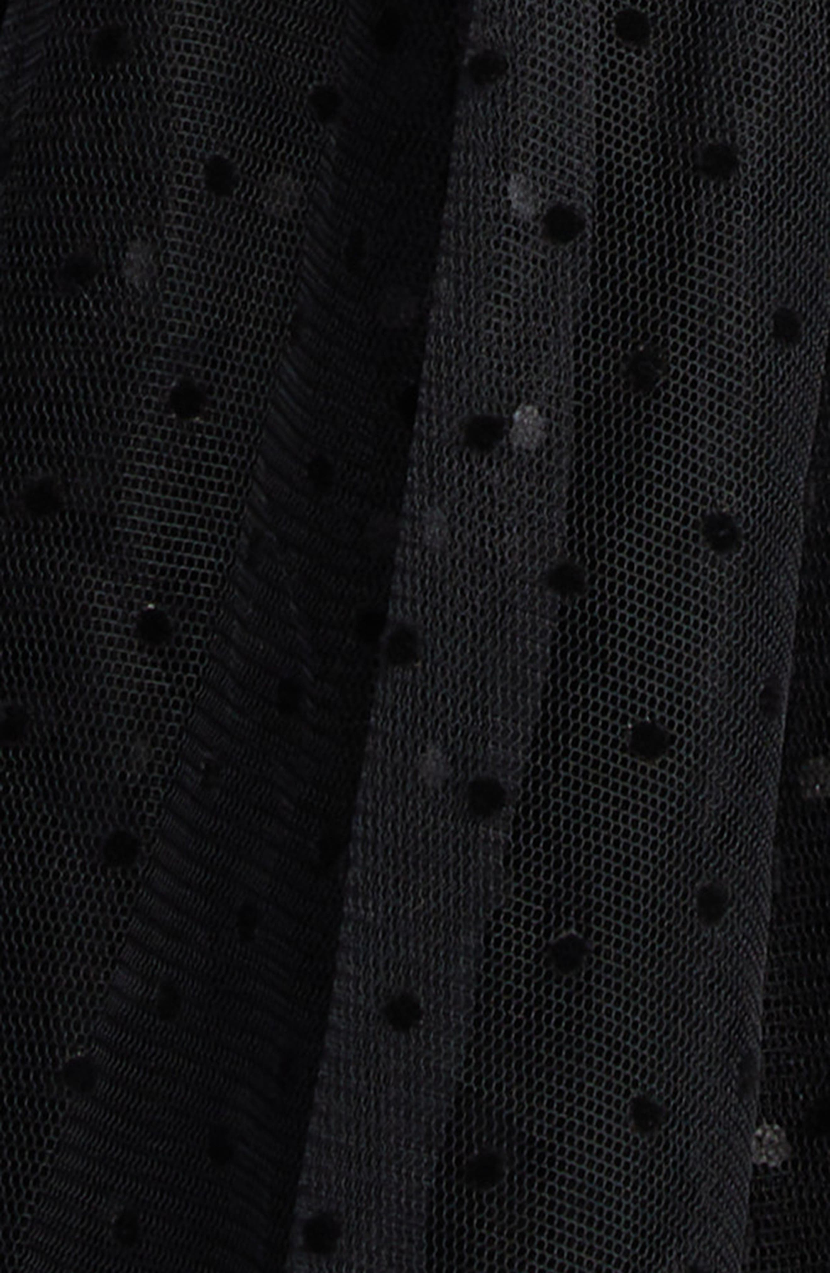 Zimmermann Polka Dot Long Sleeve Tulle Minidress in Black at Nordstrom - 6