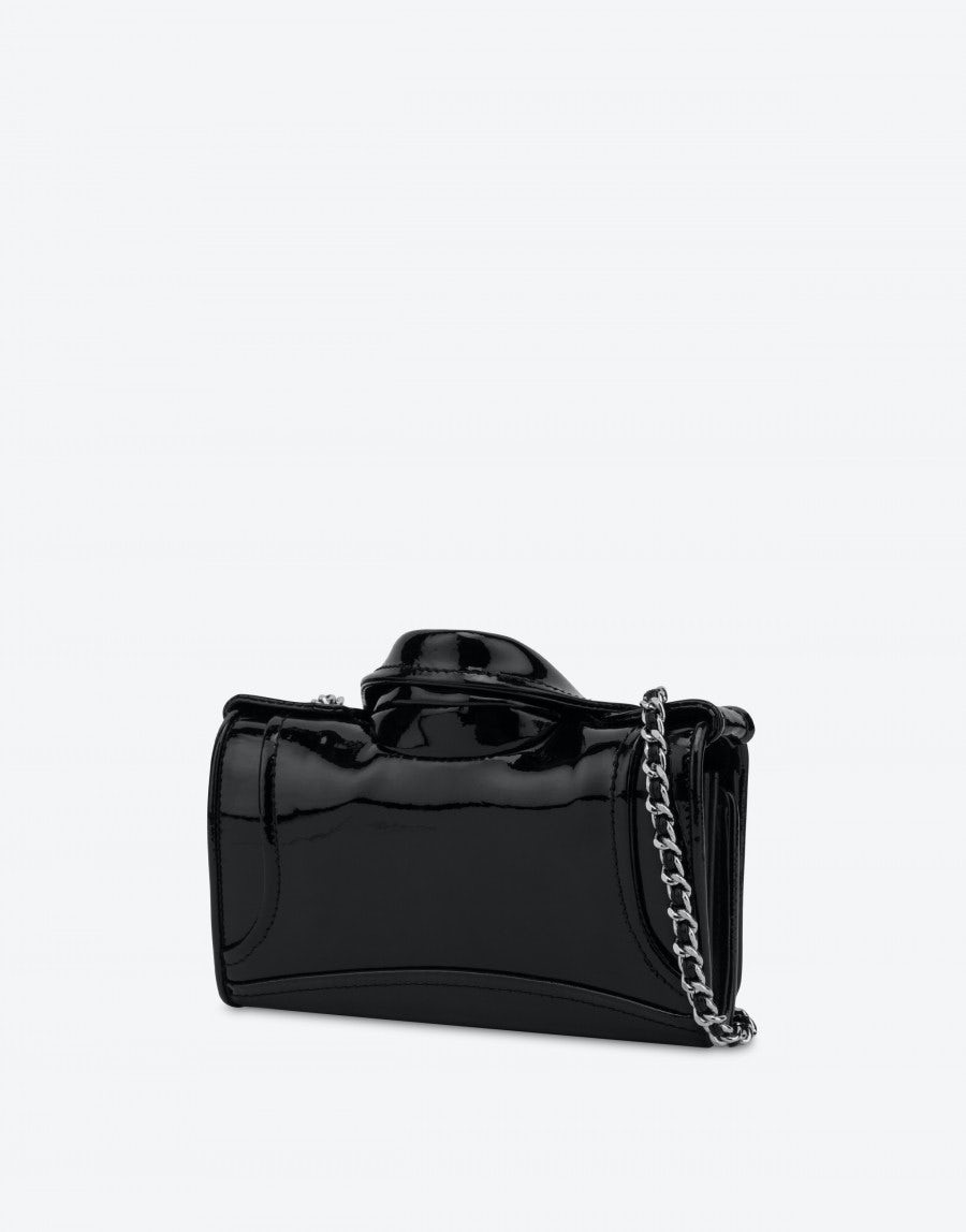 SMALL PATENT LEATHER BIKER BAG - 2