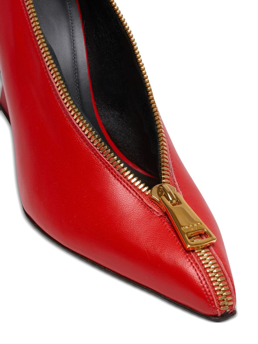 95mm zip-detail wedge heeled pumps - 5