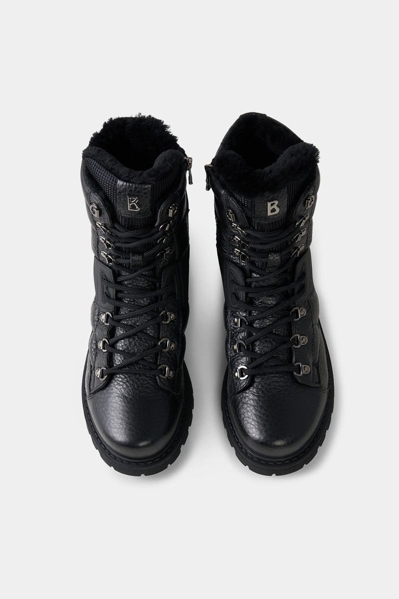 Lace-up boots Helsinki with spikes in Black 5