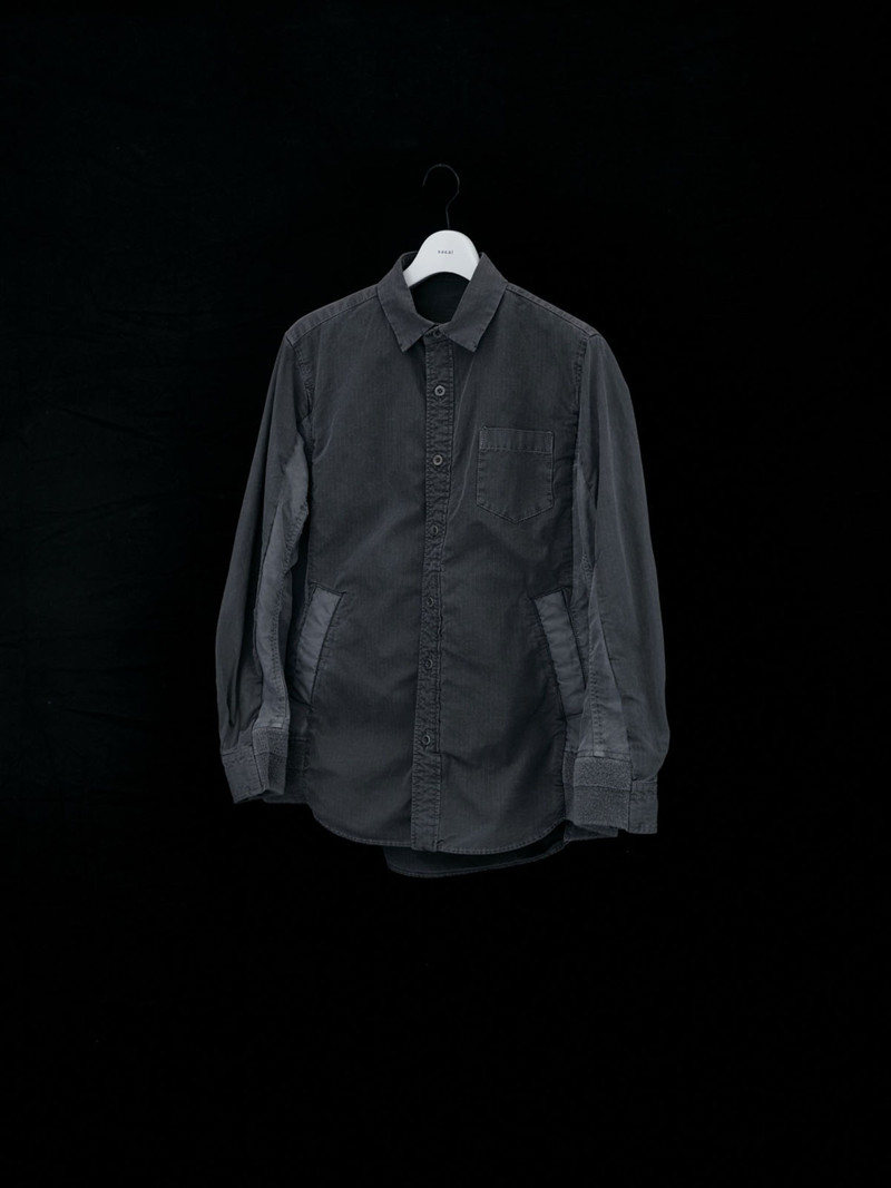 sacai Garment Dye Rip Stop x Nylon Twill Shirt outlook