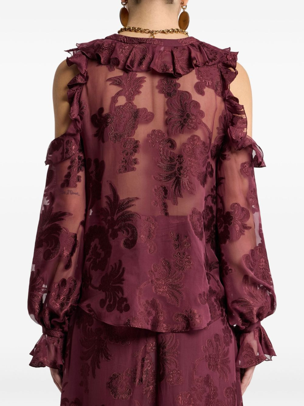 fil coupé chiffon shirt - 4