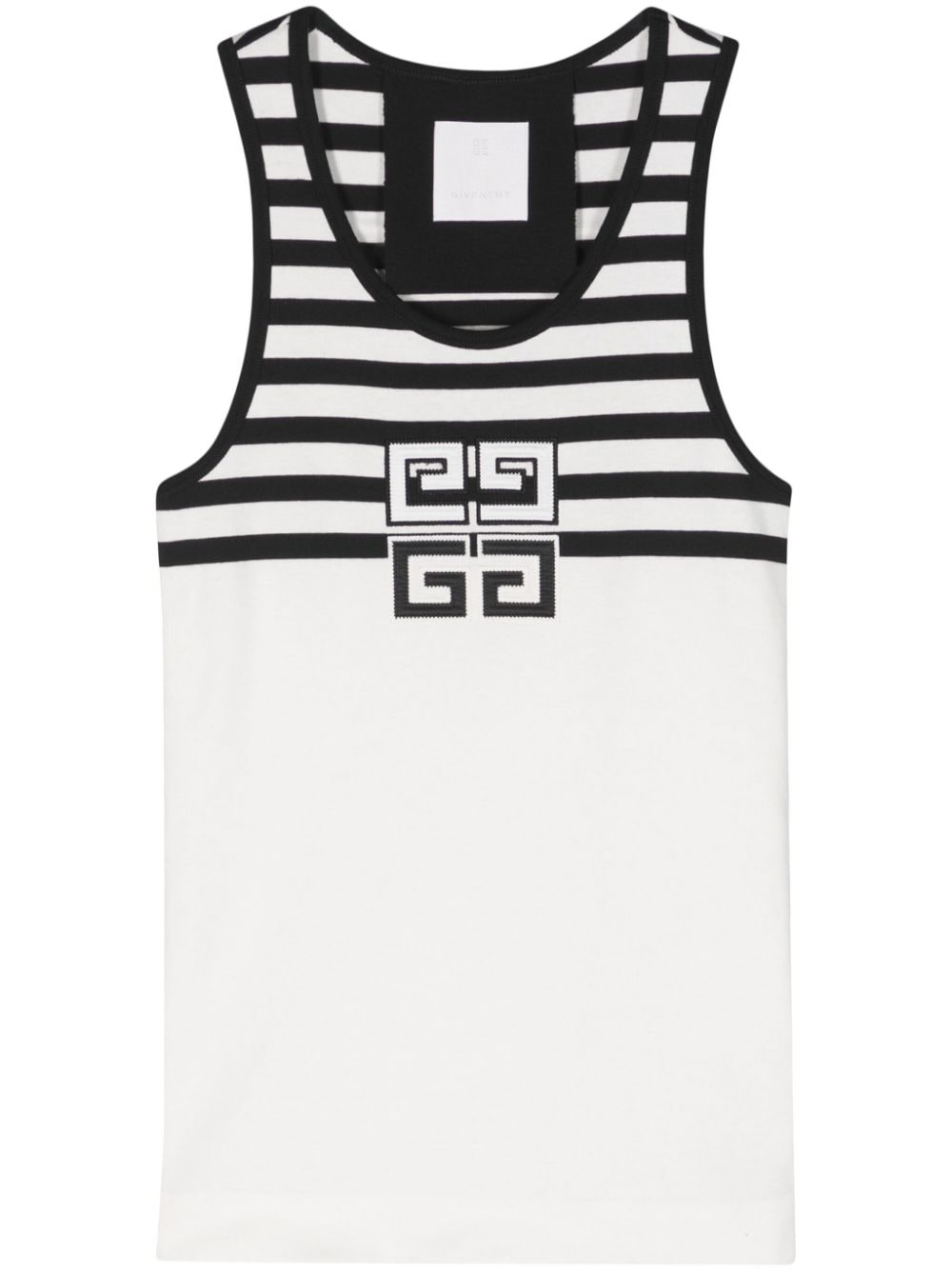 4G-embroidered cotton tank top - 1