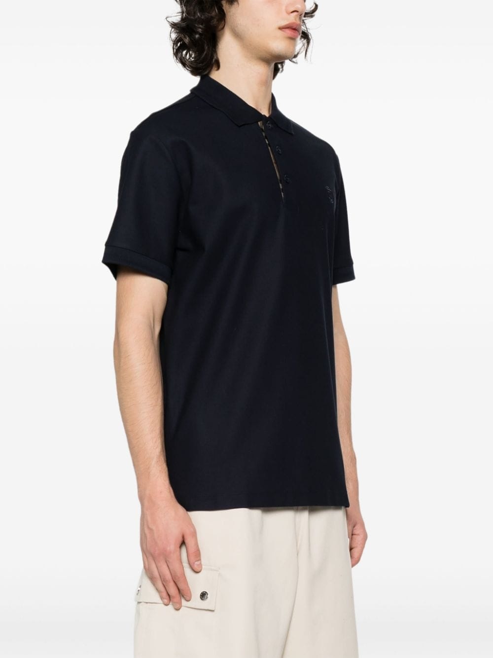 Monogram-motif polo shirt - 3