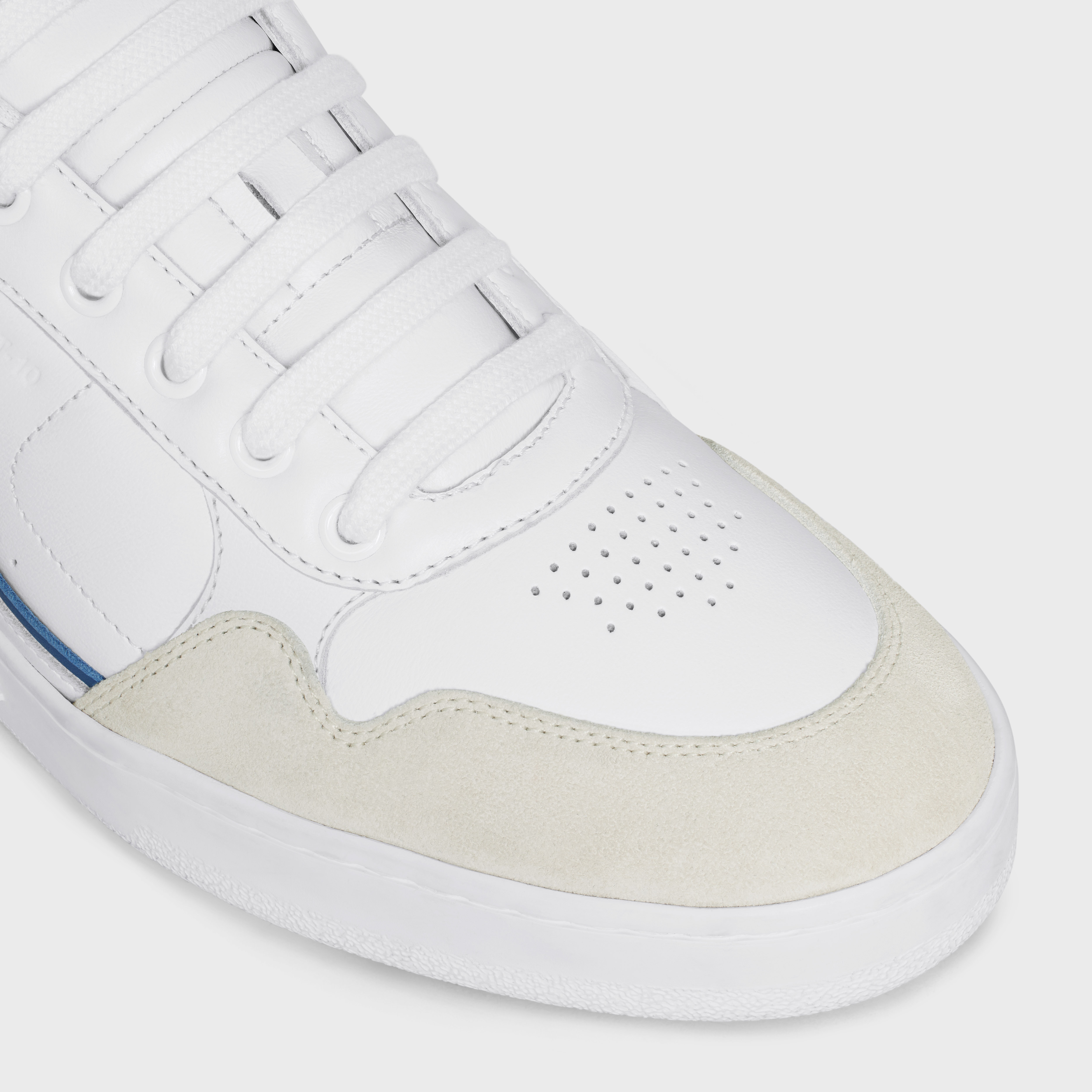 CT-10 CELINE TRAINER LOW LACE-UP SNEAKER in CALFSKIN, LAMINATED CALFSKIN AND SUEDE CALFSKIN - 4