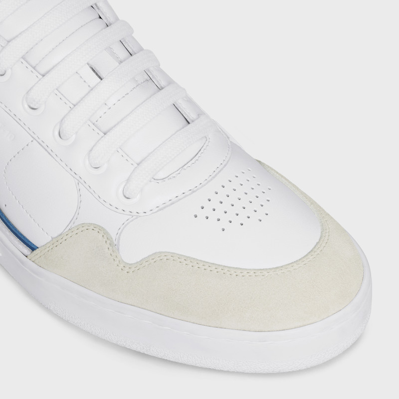 CT-10 CELINE TRAINER LOW LACE-UP SNEAKER in CALFSKIN, LAMINATED CALFSKIN AND SUEDE CALFSKIN 4