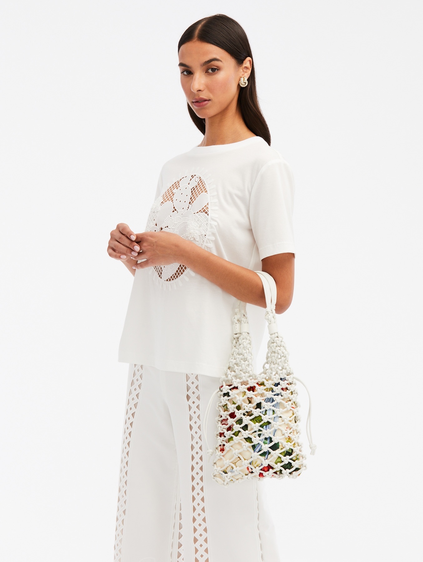 FLORA & FAUNA SMALL KNOTTED LEATHER TOTE 2